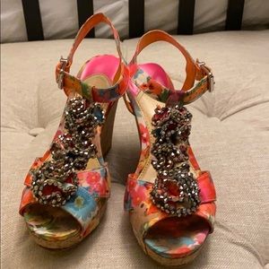 Gianni Bini Floral Wedges